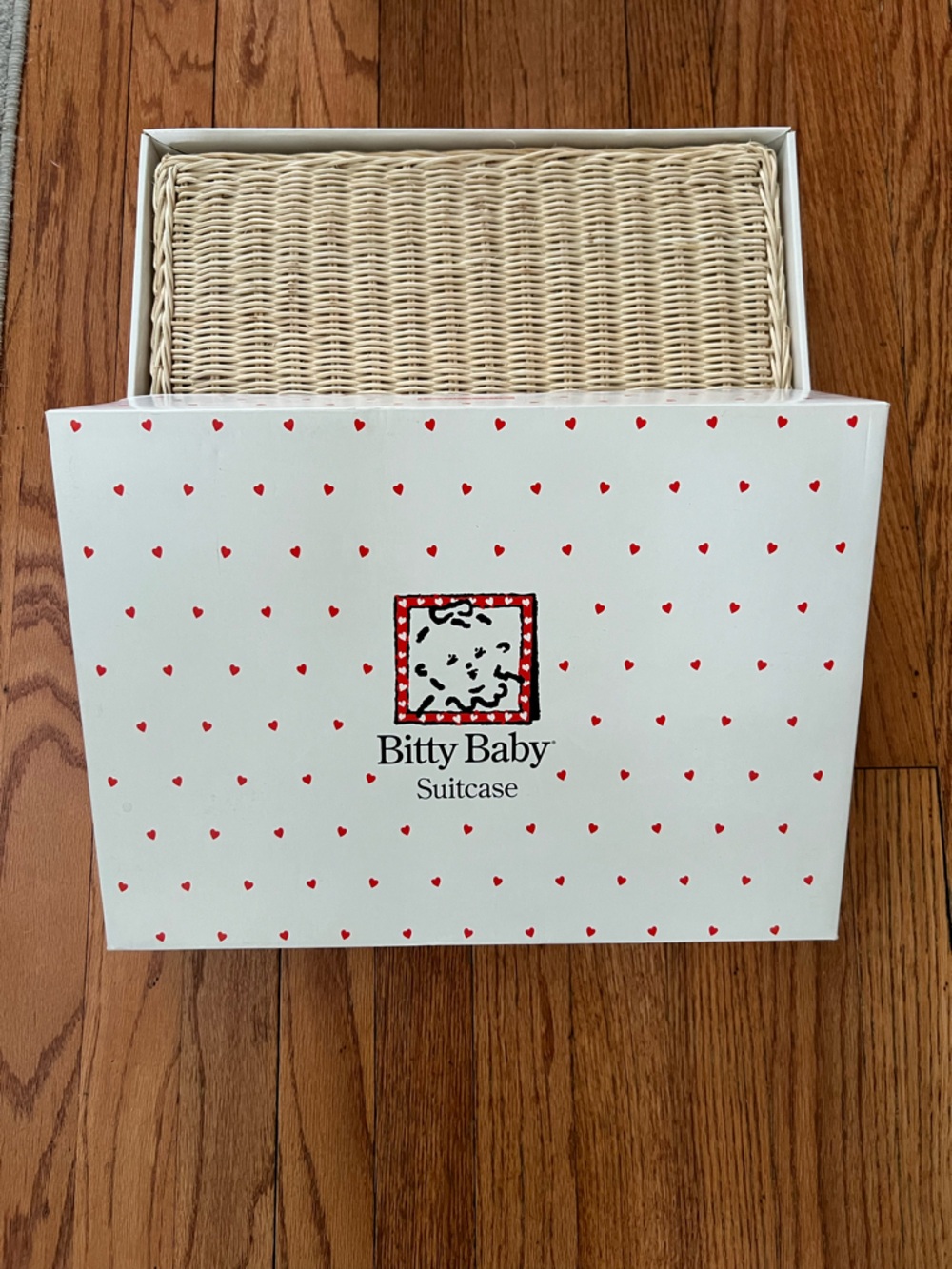 Bitty Baby Wicker Rattan Suitcase in Original Box
